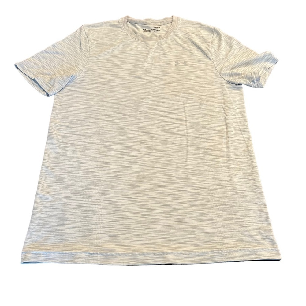 Under Armour Men’s Threadborne Heatgear Gray Short Sleeve Fitted T-Shirt Large